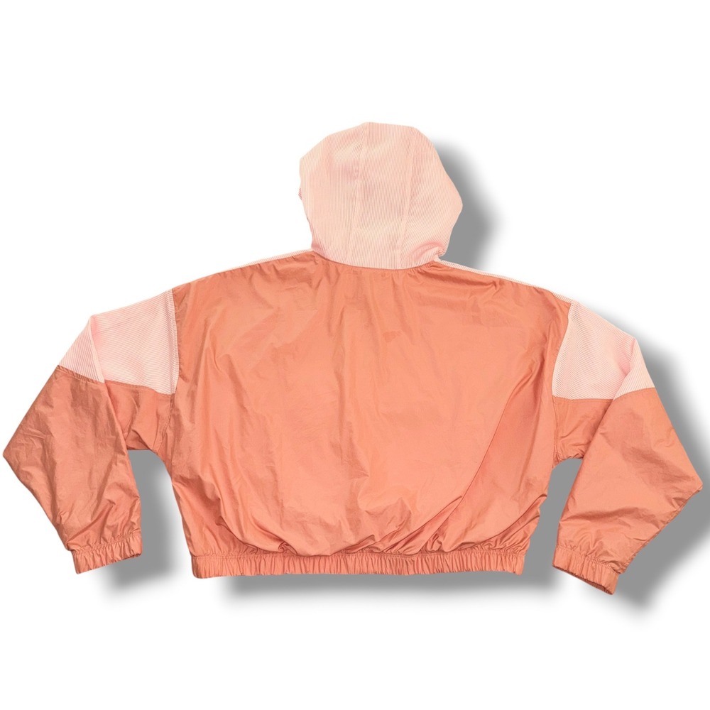 Nike Sportswear Women's M Pink Colorblock Mesh Cropped Windbreaker Half Zip - Picture 5 of 8